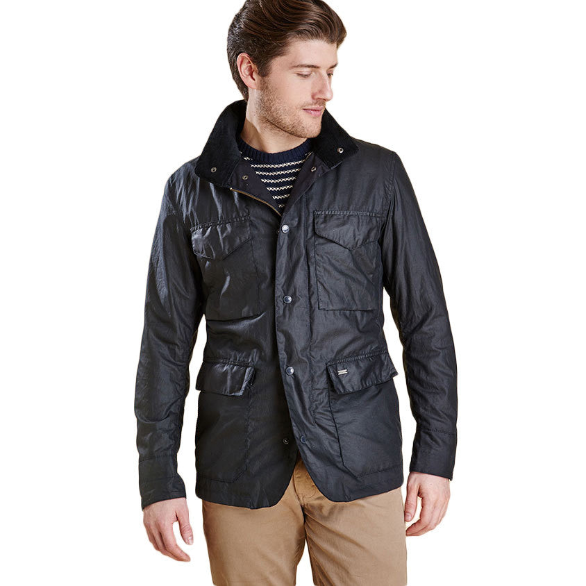 Sapper Tailored Wax Jacket in Navy by Barbour  - 5