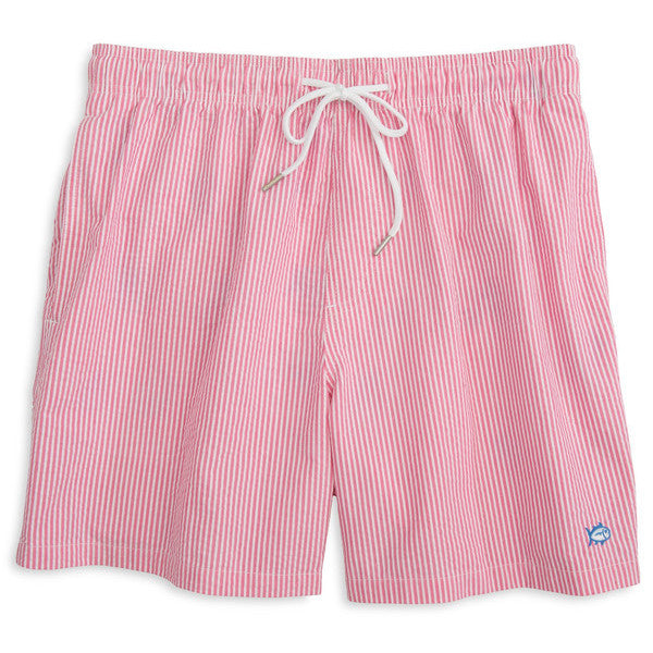 Seersucker Swim Trunks