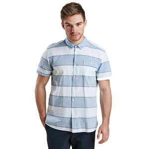 Short Sleeve Slim Fit Button Down in Chambray by Barbour  - 1