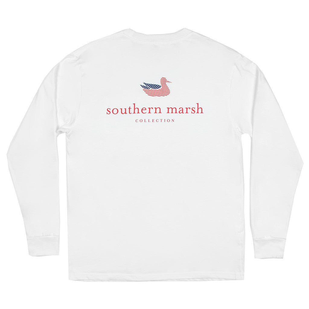 Authentic Flag Long Sleeve Tee Southern Marsh Tide and Peak Outfitters