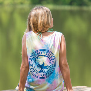 Tie Dye Pocket Tank Top in Sunny Day by The Southern Shirt Co.  - 3