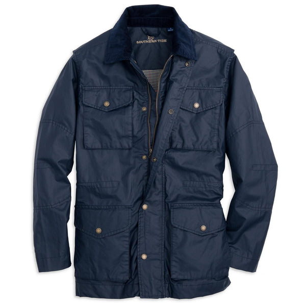 Maritime Wax Jacket in Blue Depths by Southern Tide  - 1