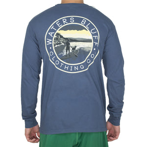 Stand Up Long Sleeve Tee Shirt in Midnight   - 1