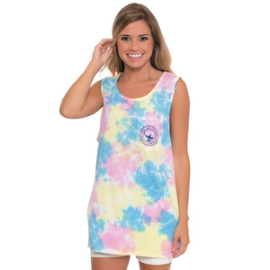 Tie Dye Pocket Tank Top in Sunny Day by The Southern Shirt Co.  - 2