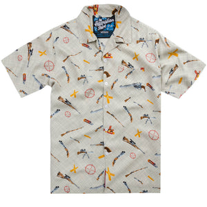The Sharpshooter Hawaiian Shirt in Light Brown   