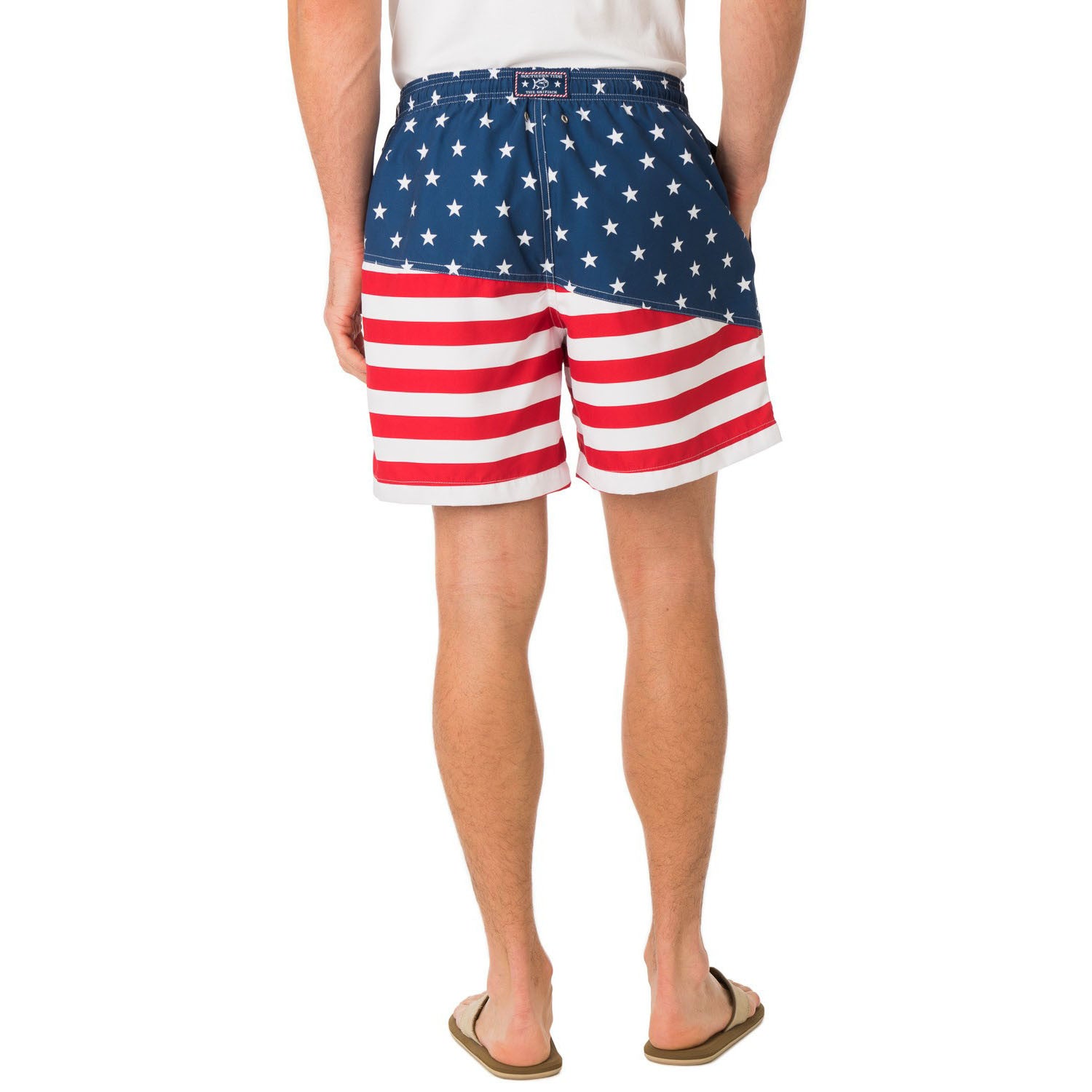 Two If By Sea Swim Trunk in Red, White and Blue   