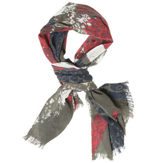 Union Jack Floral Printed Scarf