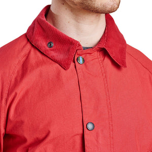 Washed Slim Bedale in Red by Barbour  - 3