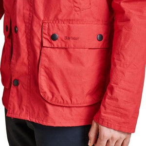 Washed Slim Bedale in Red by Barbour  - 4