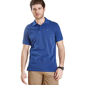 Washed Sports Polo in Navy by Barbour  - 1