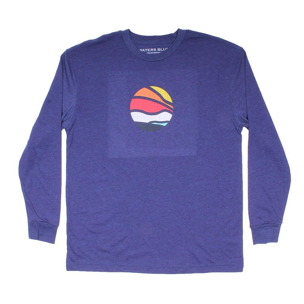 Waters Bluff Bluff Horizon Long Sleeve Tee in Navy
