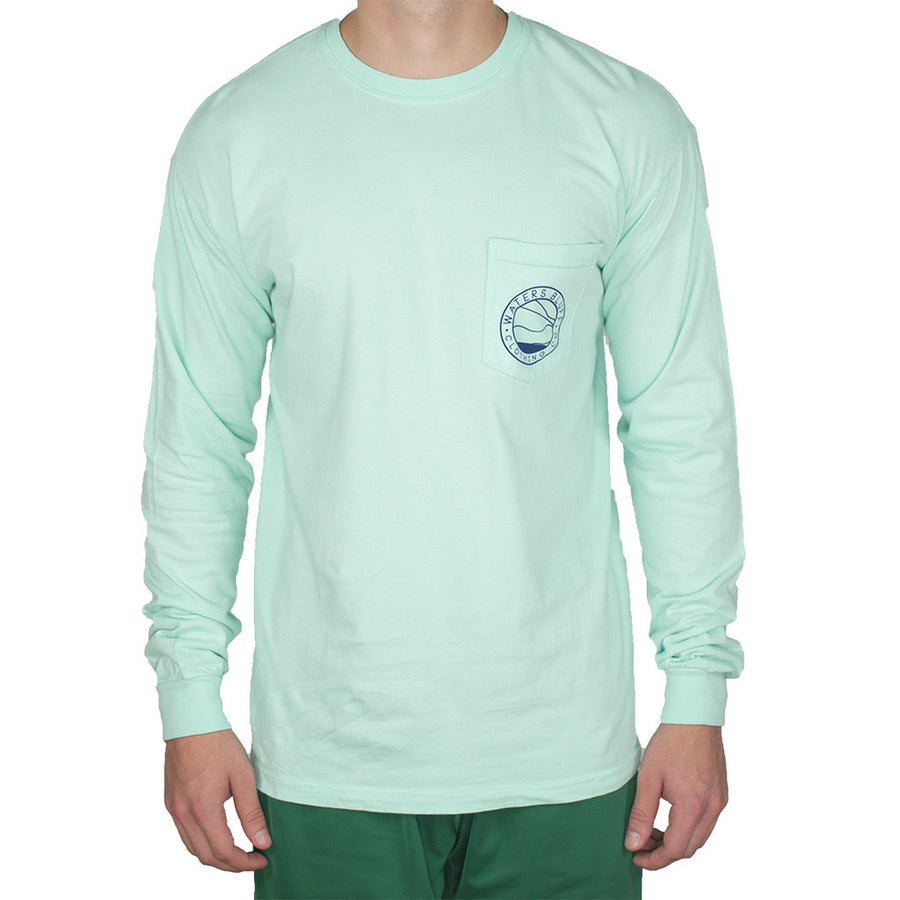 Wave Long Sleeve Tee Shirt in Island Reef   - 1