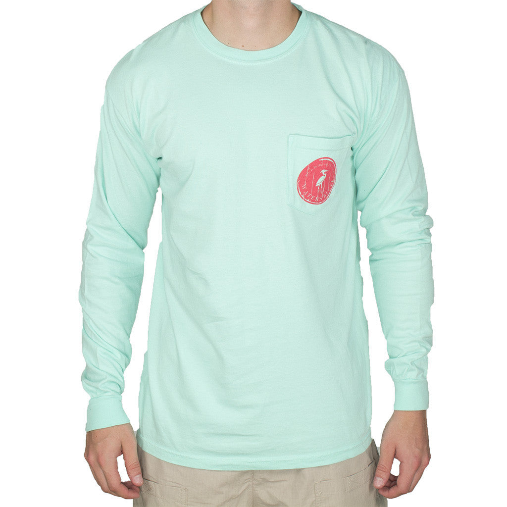 Wood Grain Long Sleeve Tee Shirt in Island Reef   - 2