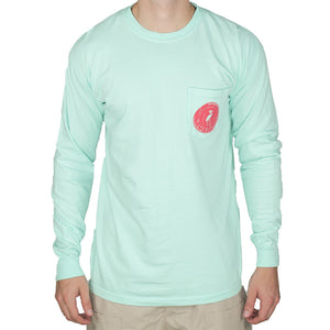 Wood Grain Long Sleeve Tee Shirt in Island Reef   - 2